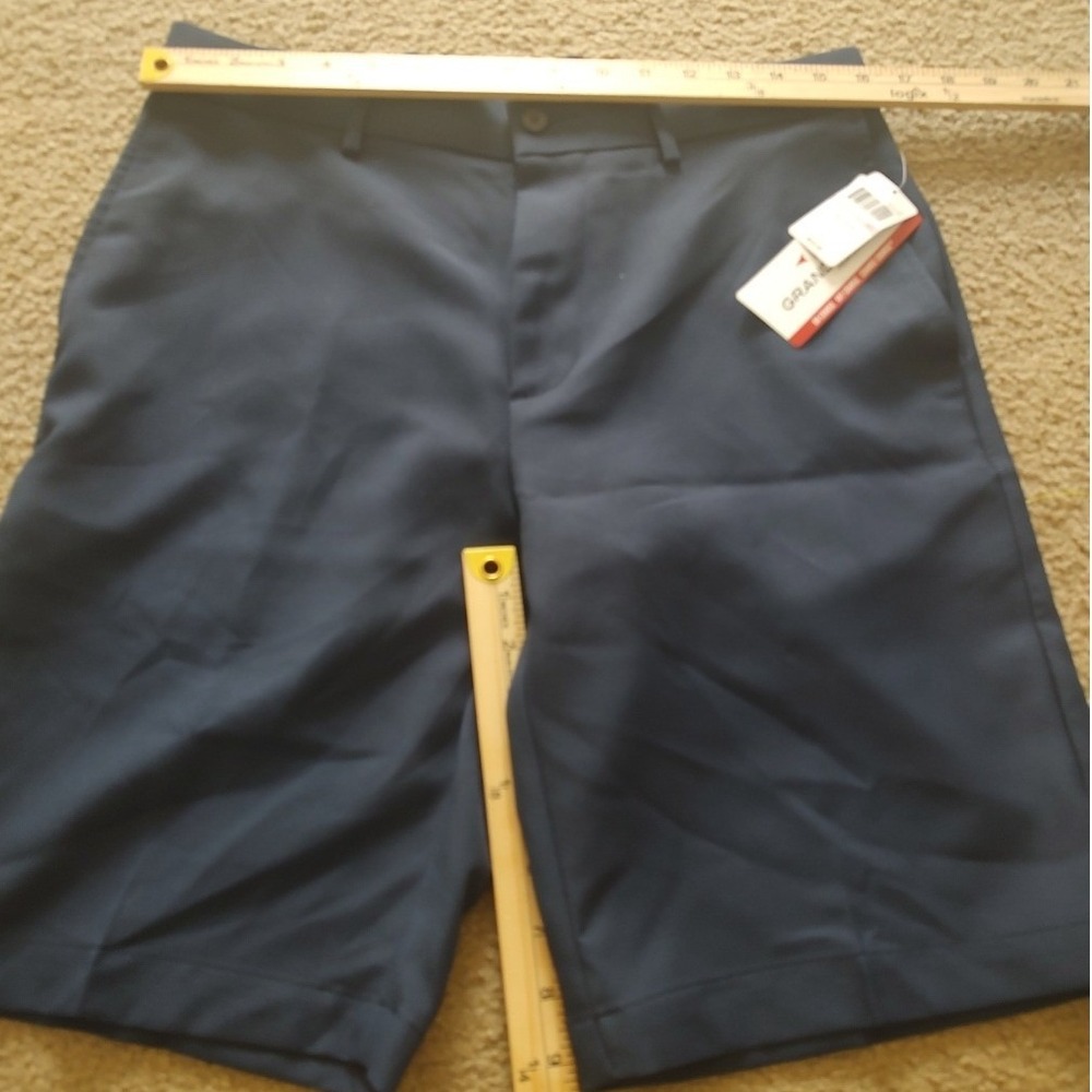 Grand Slam Performance Men Navy Blue‎ Golf Shorts Expandable Waistband Sz 32